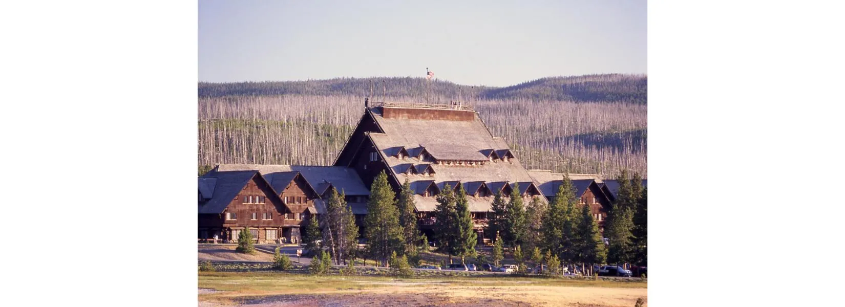 Historic Old Faithful Inn exterior facade